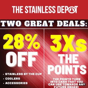 3Xs the pts + 28% off!!!! 🤯🤯🤯