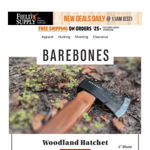 Cyber Monday Sale: $24 Barebones Woodland 13.5" Hatchet