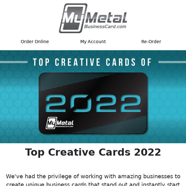 Top creative card designs 2022