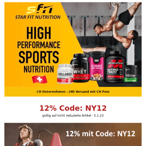 ❌ 12% Code: NY12 ❌ Fitness Supps - jetzt durchstarten!