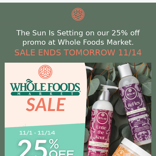 ⏰ 25% OFF Whole Foods Market Sale Ends Tomorrow!