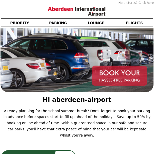 Beat the summer rush and book your hassle-free parking Aberdeen Airport 🚘