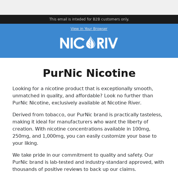 PurNic Nicotine - The Key to Exceptional Quality and Affordability