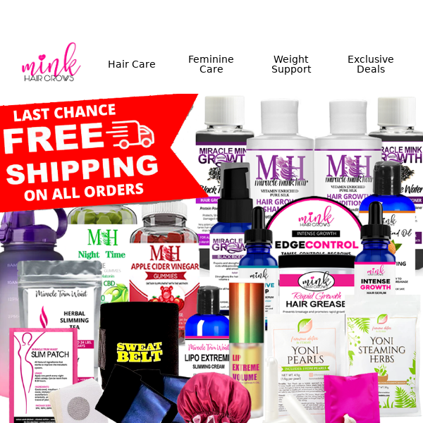 Final Day of Everything Ships FREE!