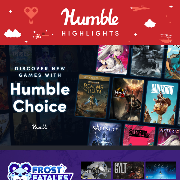 This week at Humble: Get Nioh 2 and Saints Row with Choice! 🎮