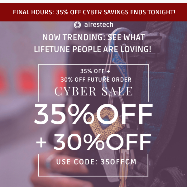 35% OFF SITEWIDE SAVINGS ENDS TONIGHT ⏰