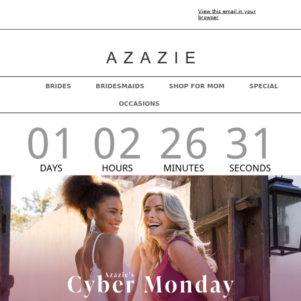 Azazie cyber clearance monday