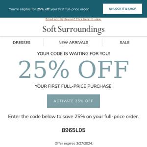 Psst...25% Off Is Waiting in Your Cart