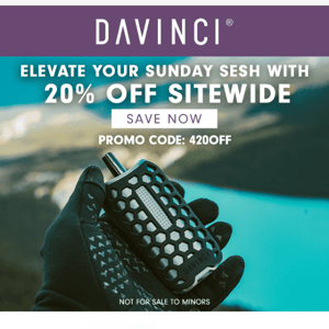 Elevate Your Sunday With 20% Off ☀️