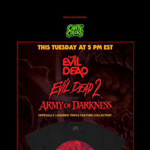 💀 EVIL DEAD Triple Feature this Tuesday! 😈