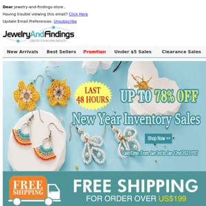 LAST 48 Hours! Up to 78% OFF Big Sales + Free Shipping & 3% OFF Coupons