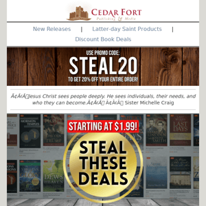 [WHOA] $1.99 and Up Latter-day Saint Books and More! Steal These Deals!