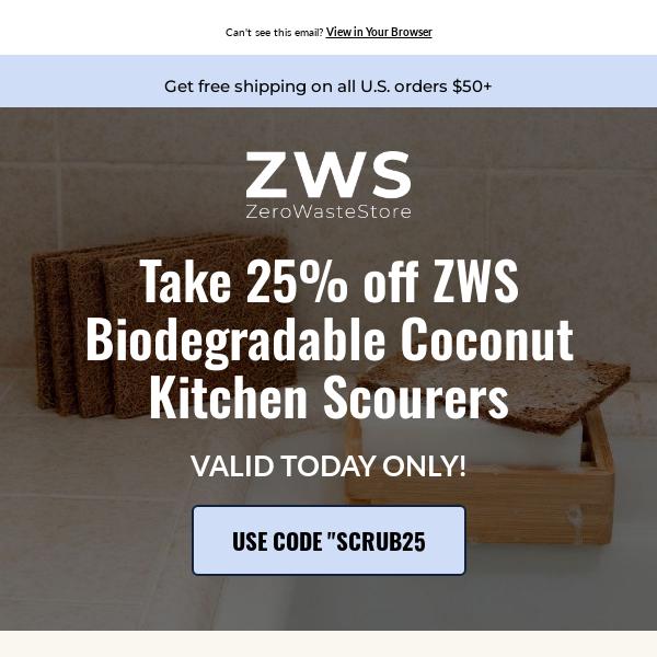 Take 25% Off Coconut Scourers Today! 🥥 ✨
