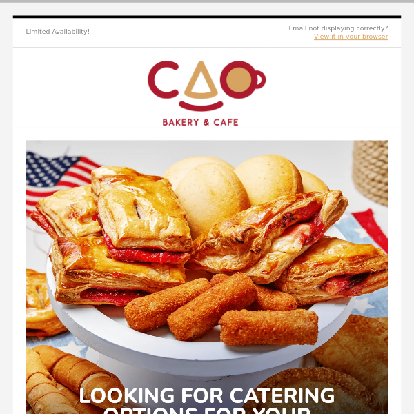 Celebrate July 4th with CAO's delicious catering! Order Now!