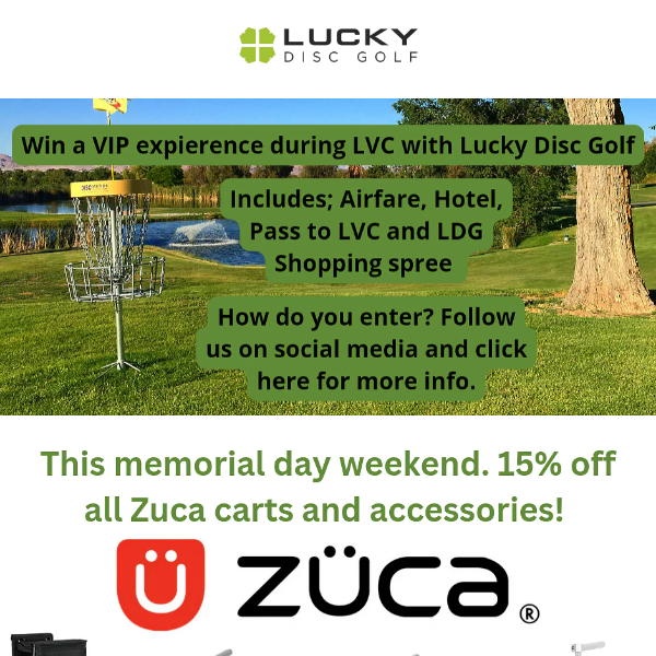 WIN a trip to VEGAS!!! Zuca Memorial Weekend Sale!