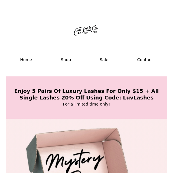 $15 Mystery Boxes! 20% Off All Single Lashes 🛍