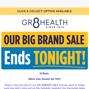 Our BIG BRAND SALE Ends TONIGHT!🏷️