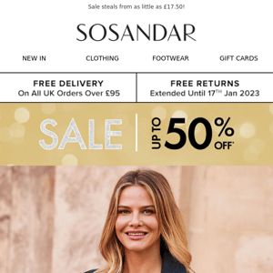 Sosandar, Don’t Miss Up To 50% OFF EVERYTHING!