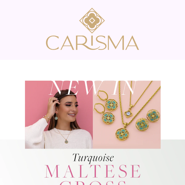 The ✨NEW ✨ Turquoise Maltese Cross Pendant & Stud Earrings 😍