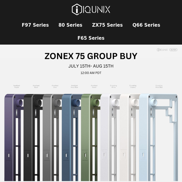 【GB】ZONEX75 & TILLY60 | IQUNIX SUPER SERIES