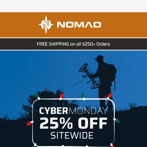 Cyber Monday Continues: 25% off Sitewide + Free Camo Pursuit