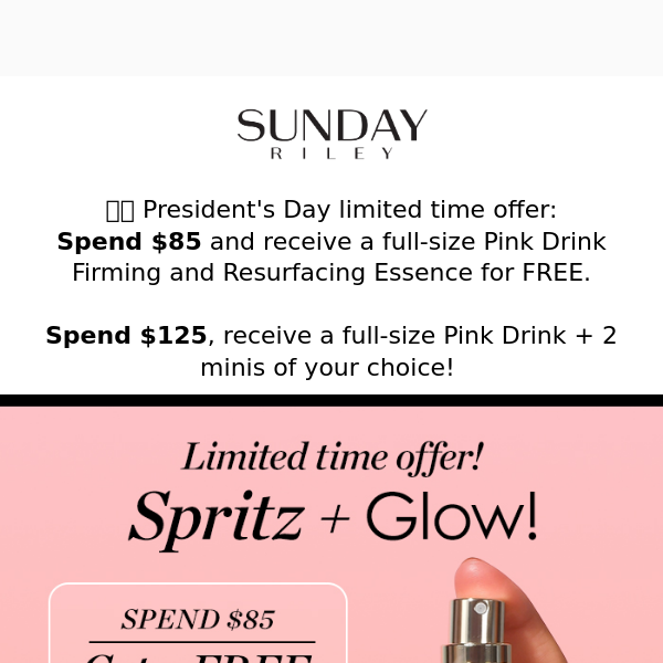 🌸 President's Day Weekend: Get a FREE Full-Size Pink Drink Essence! 🌸