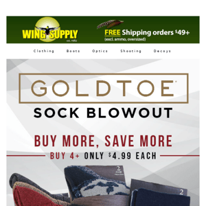 🧦 Gold Toe Sock Blowouts!