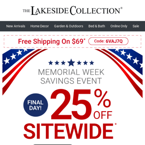 Ready To Save 25% Off? Shop Our Memorial Week Sale🎉