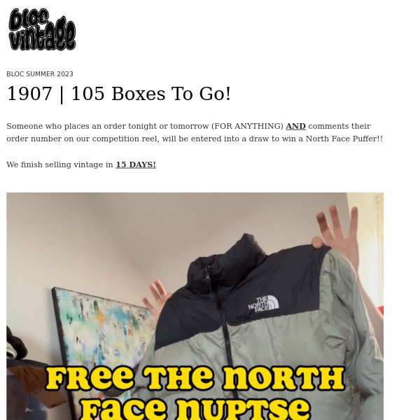 1907 | FREE NORTH FACE PUFFER IN SOMEONES ORDER! ♻️