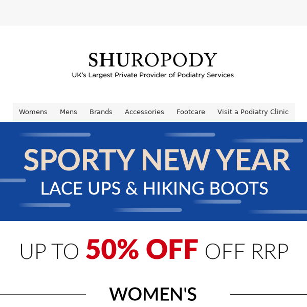 Sporty New Year ✅  Lace-ups & Hiking Boots up to 50% off RRP