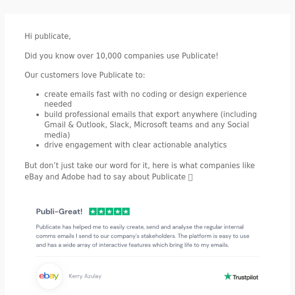 Why eBay and Adobe love Publicate 😍