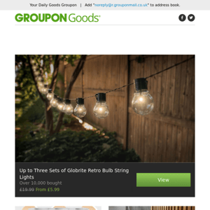 Up to Three Sets of Globrite Retro Bulb String Lights