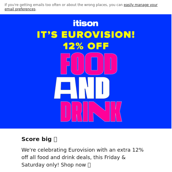 ✨ DON'T MISS - 12% off food & drink deals!