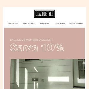 Hey Quadrostyle, don’t sleep on your chance to save 10%!!