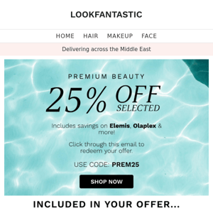 PREMIUM BEAUTY: 25% OFF✨