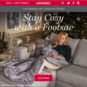 No Cold Feet Here! Get 25% Off Footsac Blankets!