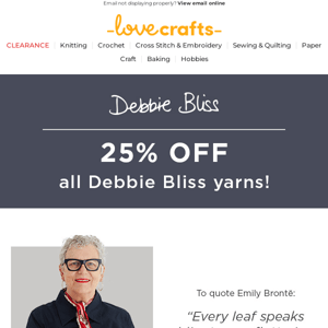 Today's the day! 25% off all Debbie Bliss yarns 🧶