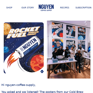 Make your walls pop with the Rocket Fuel Poster! 🚀