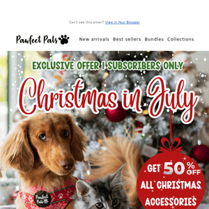 Exclusive Offer: 50% off for Xmas in July 🎅💝😻