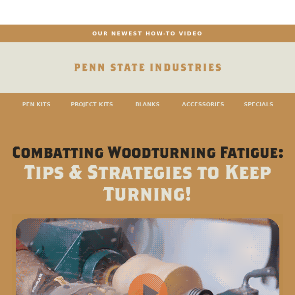 ❯❯ INCOMING! Consider yourself rewarded: Tips to Combat Woodturning Fatigue