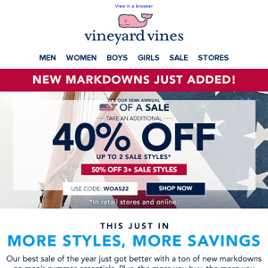 SALE: New Styles Added + Extra 40% OFF!