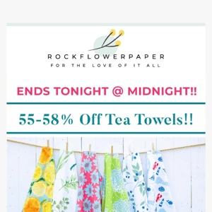 FINAL DAY! Save up to 58% on Tea Towels & Eco Home Essentials!