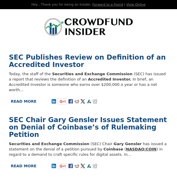 Gensler Denies Coinbase Petition, Seedrs Update, Upgrade 🎅
