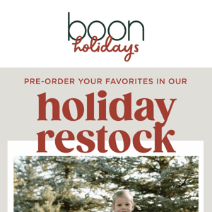 A HOLIDAY RESTOCK!  🎁 Grab Your Favorites and Pre-Order them to Ship by 12/8!