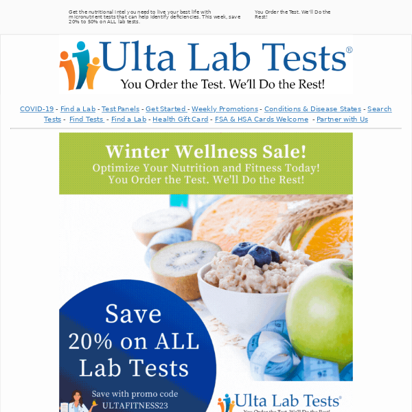 The micronutrient lab tests that will change your life.  Get the inside scoop on your health. Check your nutritional status with micronutrient testing