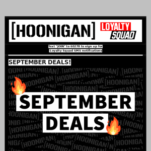 🔥🔥🔥 SEPTEMBER DEALS