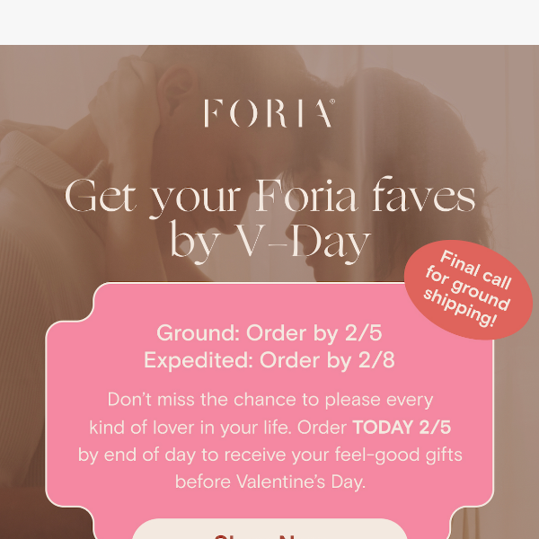 Last chance for V-Day gifts