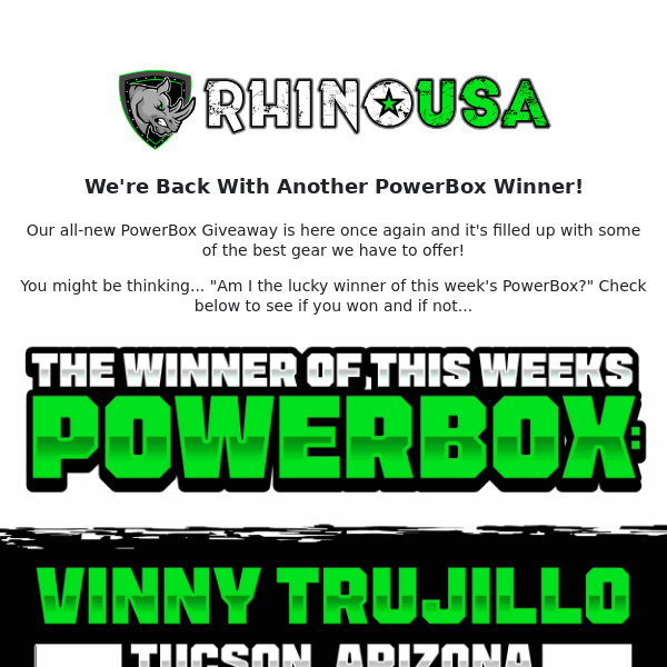 Congratulations to the PowerBox winner! 🎉