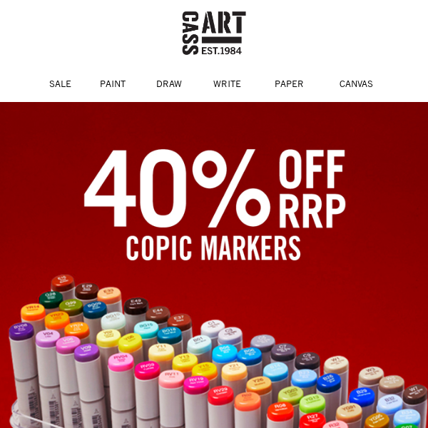 Sale 40% on Copic!