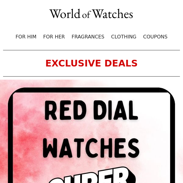 💢SUPER SALE: Red Dial Watches